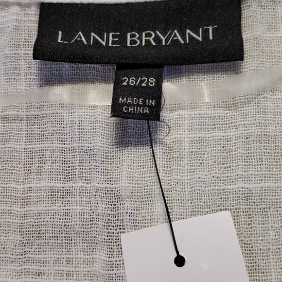 Lane Bryant Red Ombre Ruffle Hem Top Size 26/28 - Picture 8 of 9